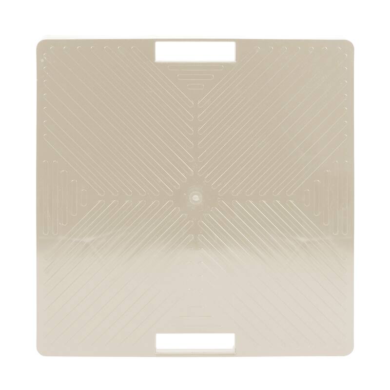 16" Gray Mist Square Plant Dolly with Handle