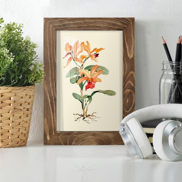 Orange Orchid -Framed Print w/glass-Cherry Red - Bed Bath & Beyond