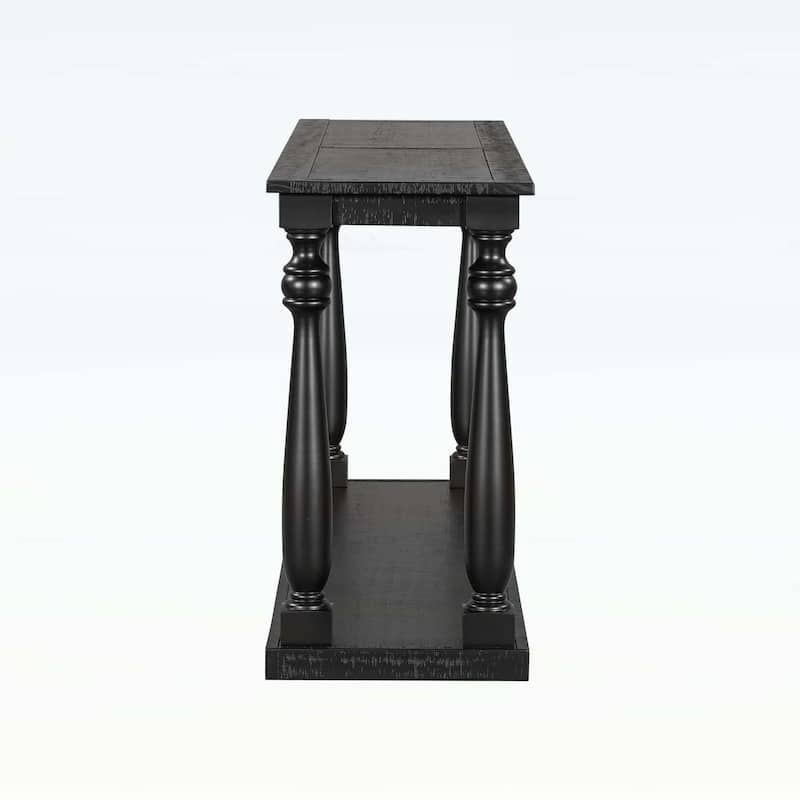 Console Table with Bottom Shelf and Four Vase Legs,for Entryway,Hallway,Living Room,Bedroom