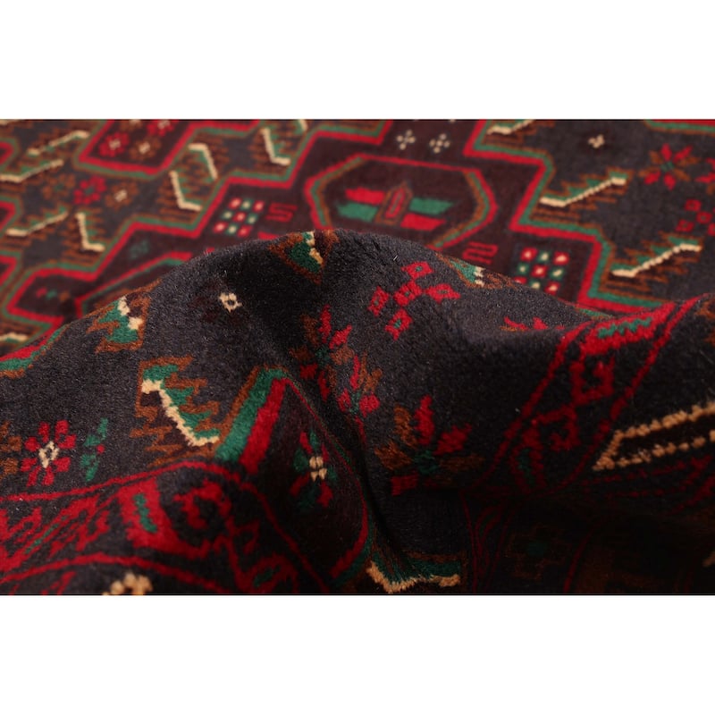 ECARPETGALLERY Hand-knotted Teimani Dark Navy Wool Rug - 3'8 x 6'6