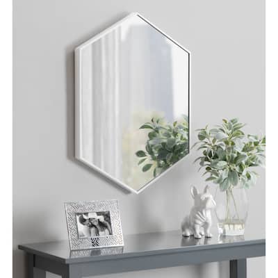 Kate and Laurel Rhodes Framed Mid-century Hexagonal Wall Mirror
