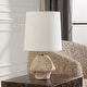 preview thumbnail 3 of 5, Uttermost Indent Travertine Accent Lamp - 16.25'' H X 9'' W X 9'' D