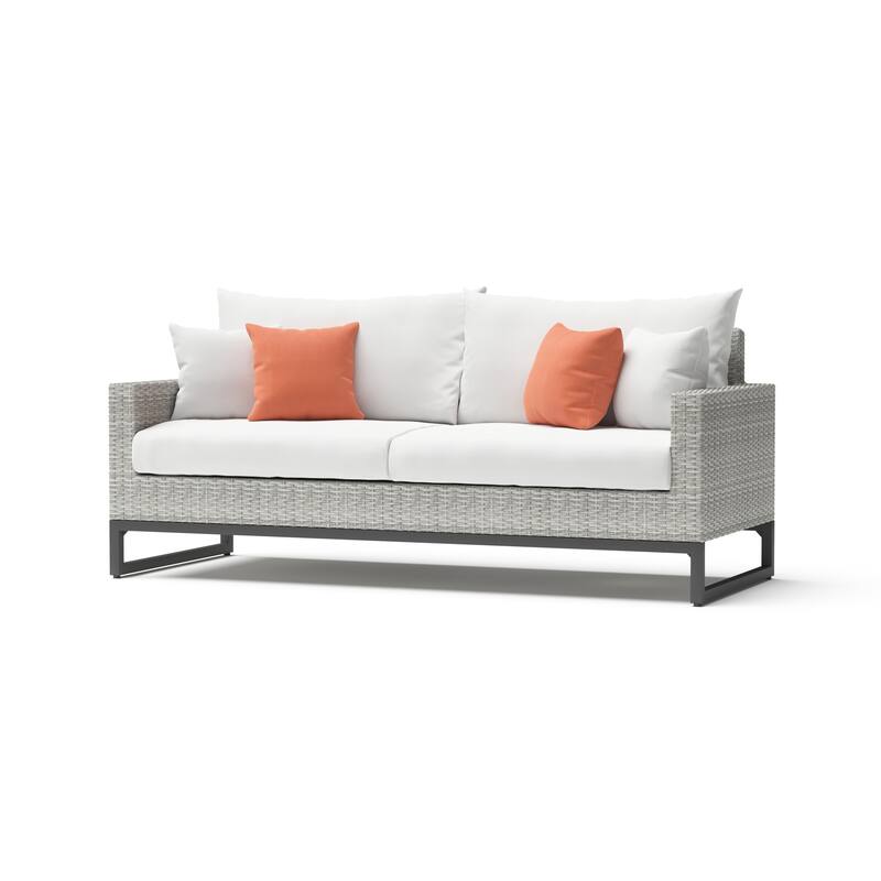 Milo Gray 7 Piece Sunbrella Outdoor Patio Motion Deep Seating Set