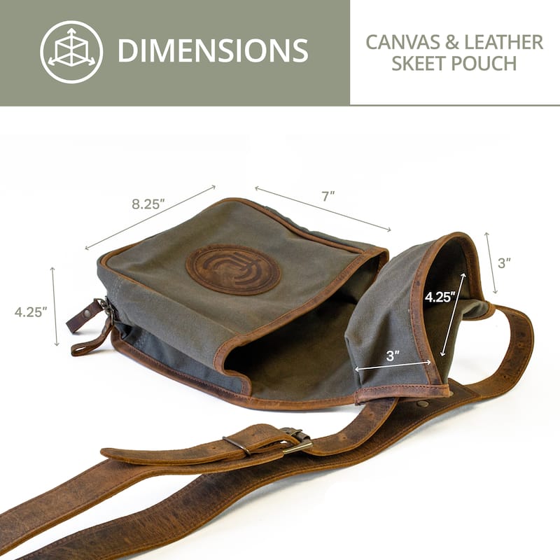 Outdoor Leisure Products Model CT10005 Canvas and Leather Skeet Pouch