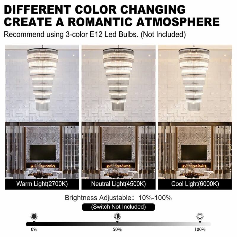 KAYLA 77"H Seven-LayerStriped Column StairLight