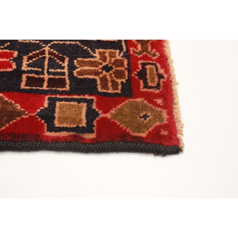 Teimani Red Rug 3'4" x 5'1" - 3'4 x 5'1
