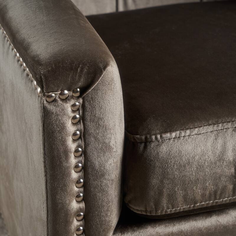 Jaclyn Velvet Club Chair by Christopher Knight Home