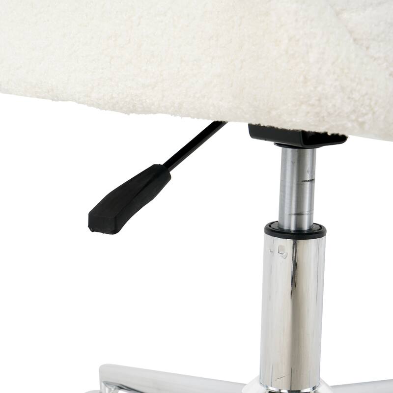 Modern Adjustable Height Velvet Dining Chair with Wheels Set of 1.