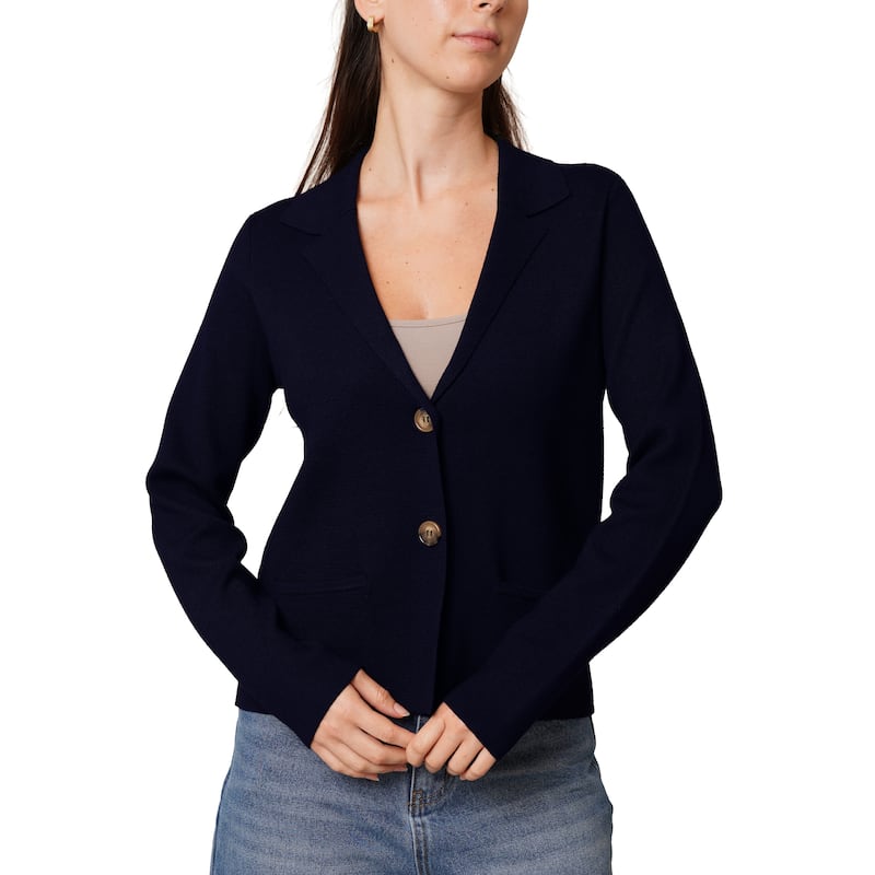 Cyrus Knit Collared Cardigan - XL - Eclipse