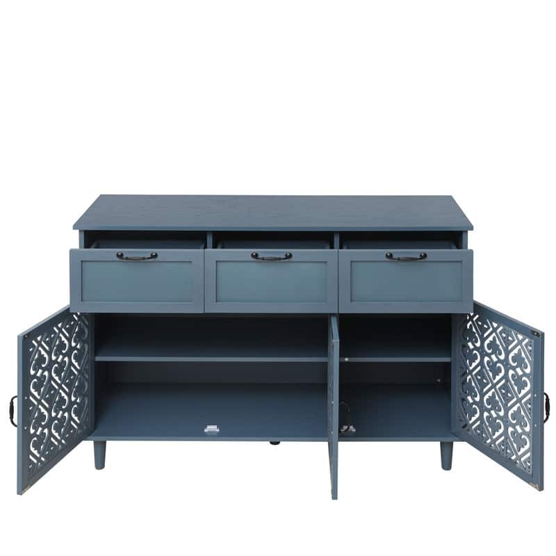 American Style Wood Sideboard Buffet Cabinet with Storage