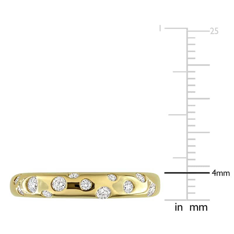 Miadora 1/3ct TW Diamond Band in 10k Yellow Gold