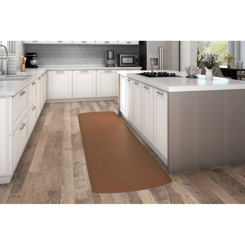 Designer Comfort Grasscloth Anti-Fatigue Kitchen Mat