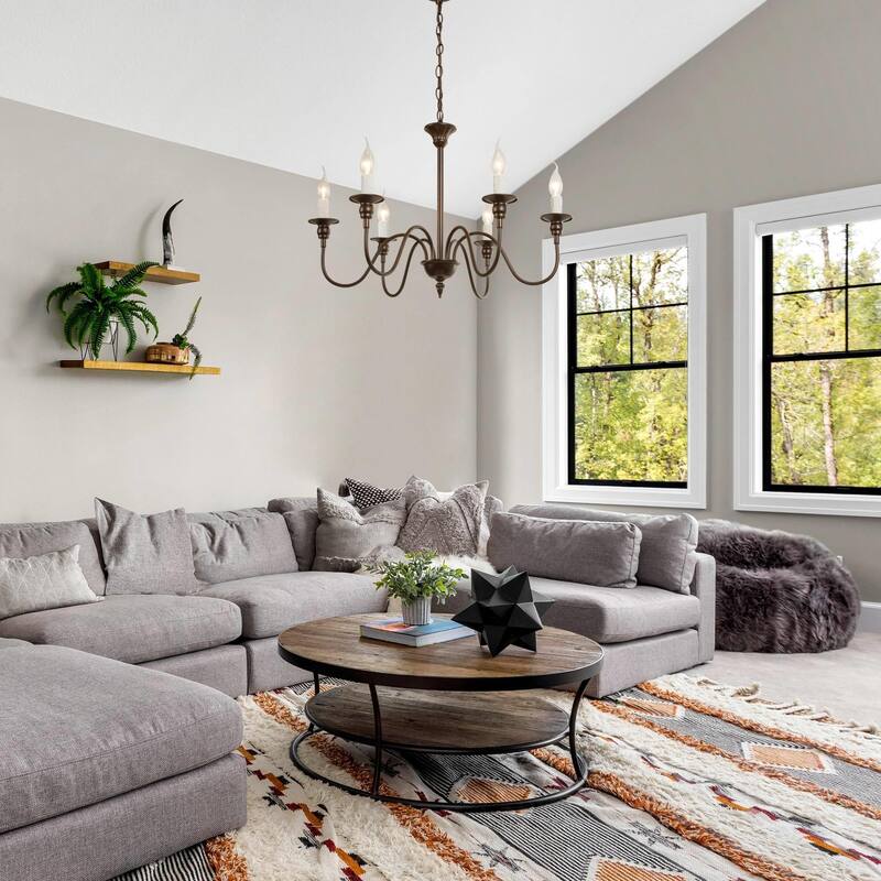 Modern Farmhouse 6-Light Chandelier Classic Candle Light for Dining Room