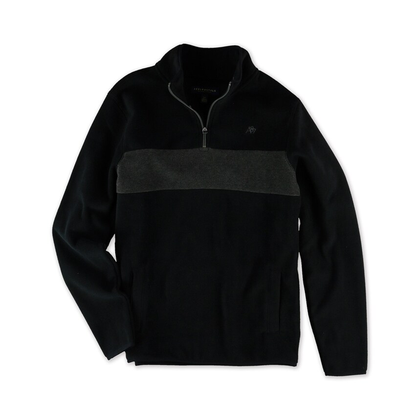 Shop Aeropostale Mens A87 Fleece Jacket Black X Small
