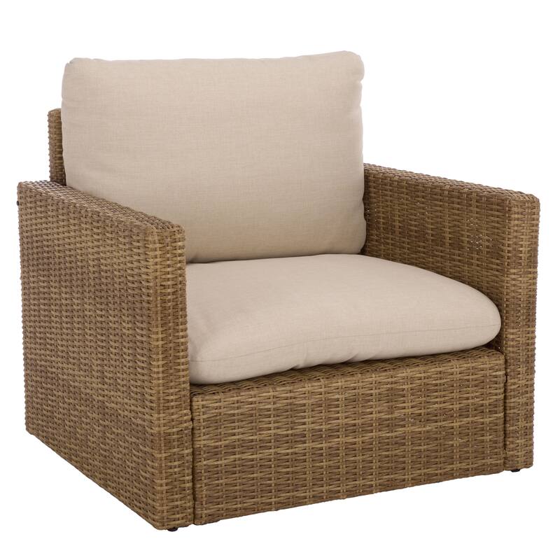 SAFAVIEH Outdoor Living Emma Armchair - 35"W x 32"D x 30"H