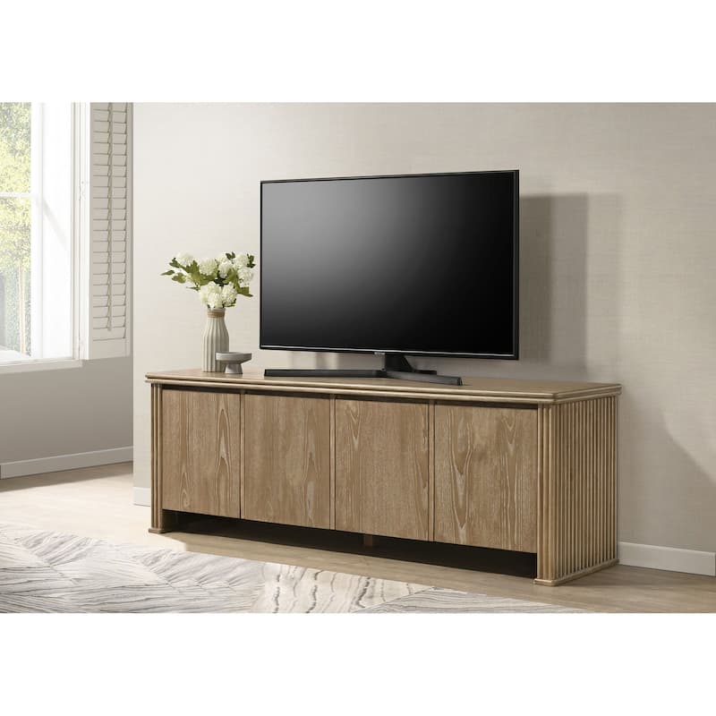 Adina 70-inch TV Stand Media Console Distressed Light Brown