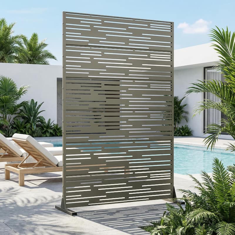 Shine Metal Privacy Screen Panel Free Standing