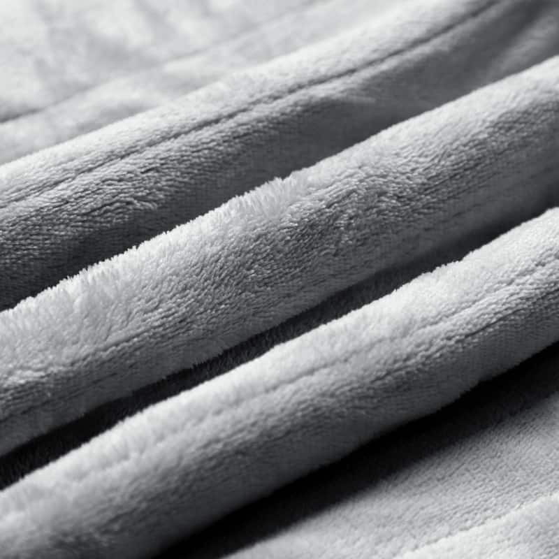 Reversible Flannel and Sherpa Electric Heated Blanket with Adjustable Heat and Auto Shut-Off