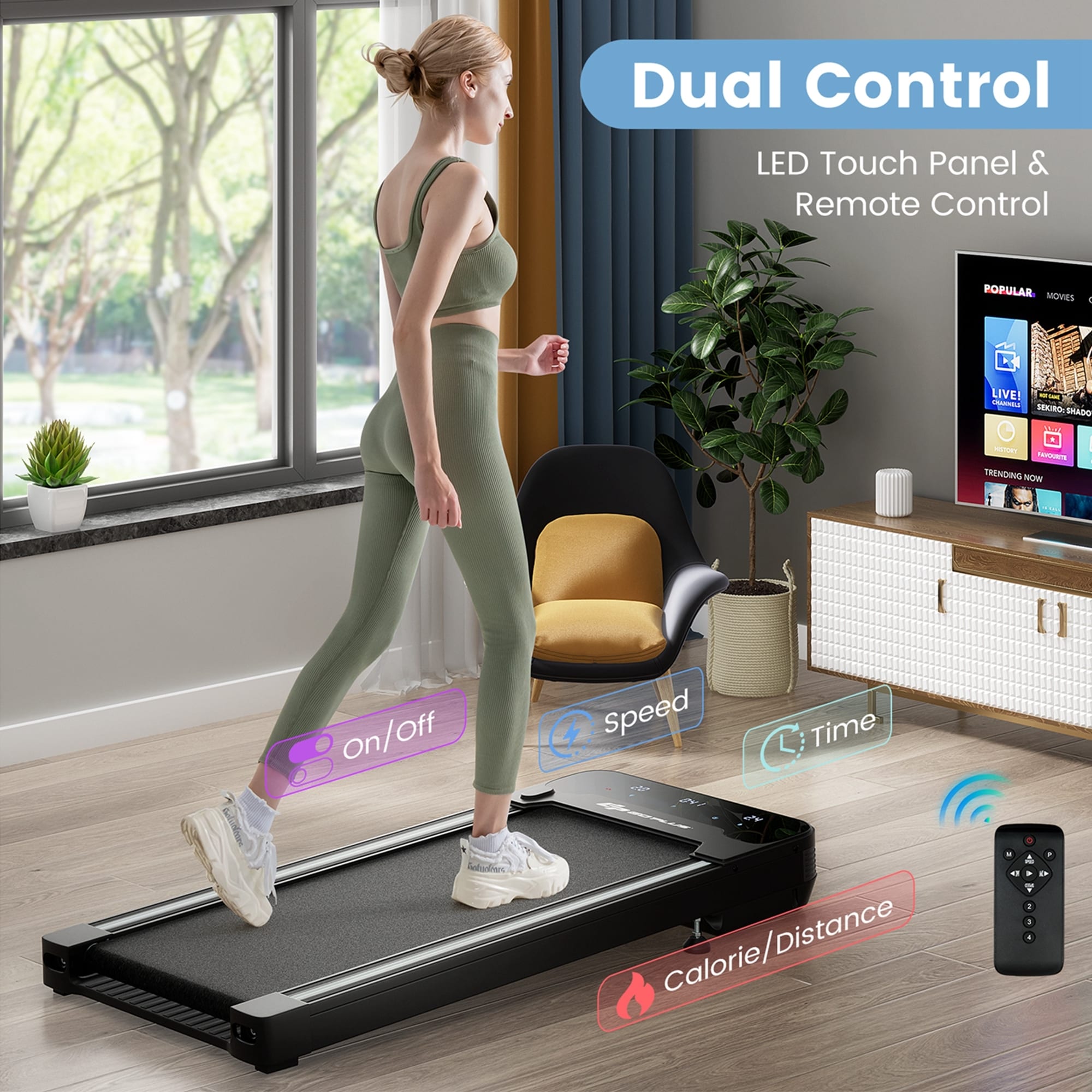 Goplus under desk walking treadmill deals