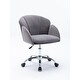 preview thumbnail 6 of 8, Modern Swivel Office Chair with Casters, Adjustable Lift Height, Grey