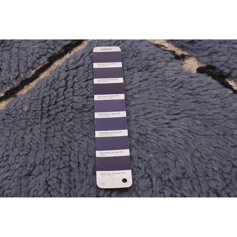 ECARPETGALLERY Hand-knotted Beni Ourain Purple Wool Rug - 5'3 x 7'8