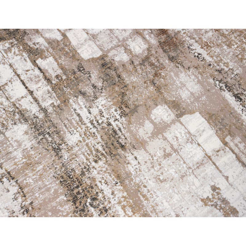 Bashian Gemita Beige Contemporary Area Rug