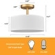 preview thumbnail 6 of 11, Dante Modern Semi-Flush Mount Ceiling Light 3-Light