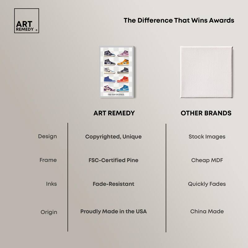 Find Your Greatness Sneakers Canvas by Art Remedy, Gallery Wrapped