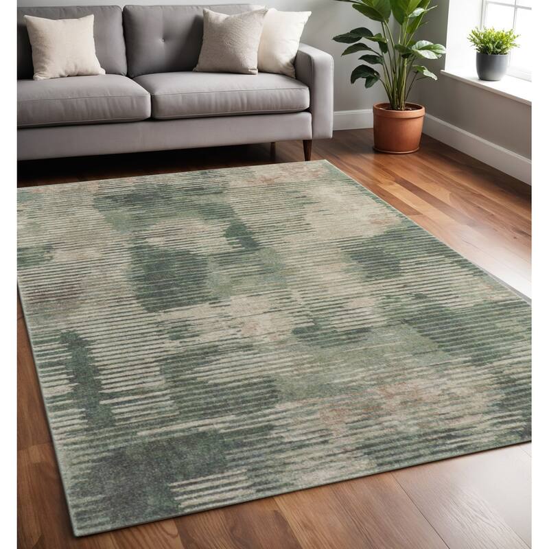 HomeRoots Abstract Industrial Rectangle Area Rug - 90.00 in. x 60.00 in.  x 0.47 in.