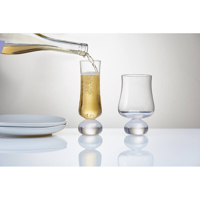Olivia Heavy Bottom Brandy Glass - 16oz Clear Cordial Drinkware for Everyday Use - Hand Wash Only - 6" H x 3" L x 3" W