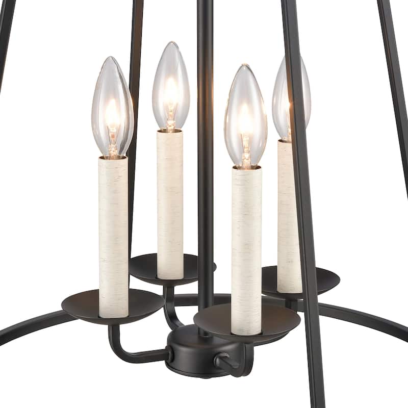 Elk Home Ellisville Matte Black Finish 4 Light Chandelier