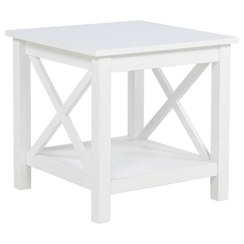 Skyview Rectangular Lift Top Coffee Table Set White