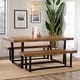 preview thumbnail 10 of 25, Middlebrook Solid Wood 3-Piece Dining Set with 60-inch Benches