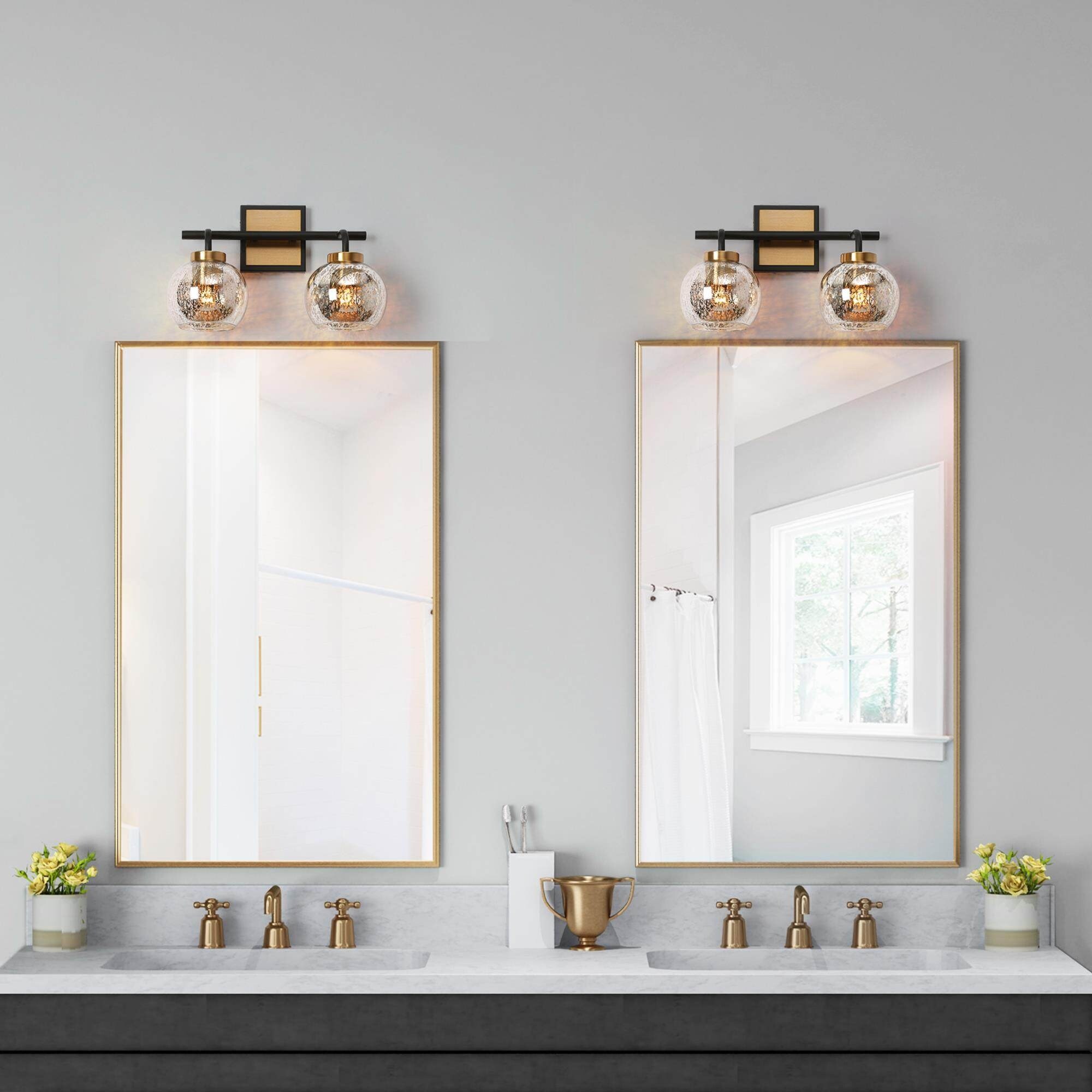 Mercury glass vanity light outlet