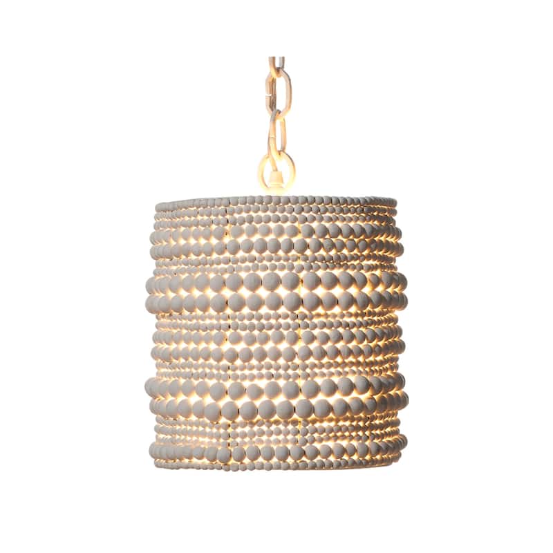 Jamie Young Strand 1-Light Wood Beaded Pendant