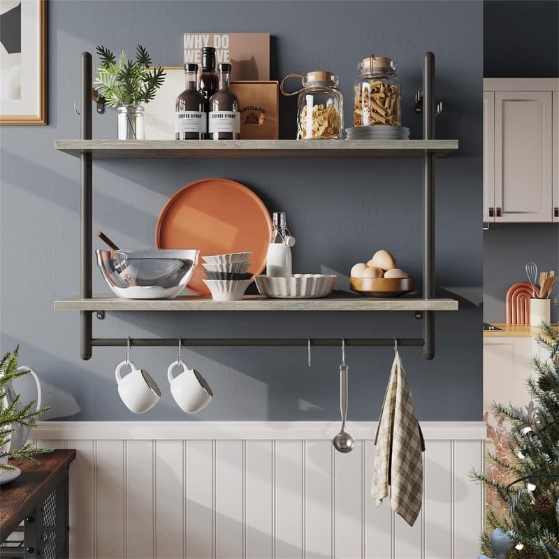 Floating Shelves Kitchen Shelves Wall - 9.4"D x 31.5"W x 25.2"H
