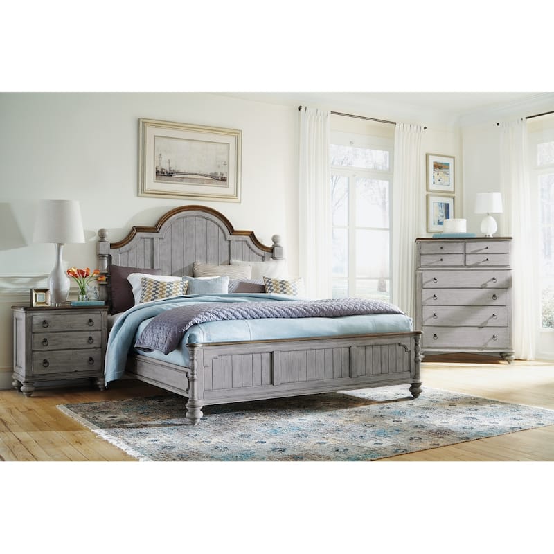 Plymouth Gray Wood Drawer Chest