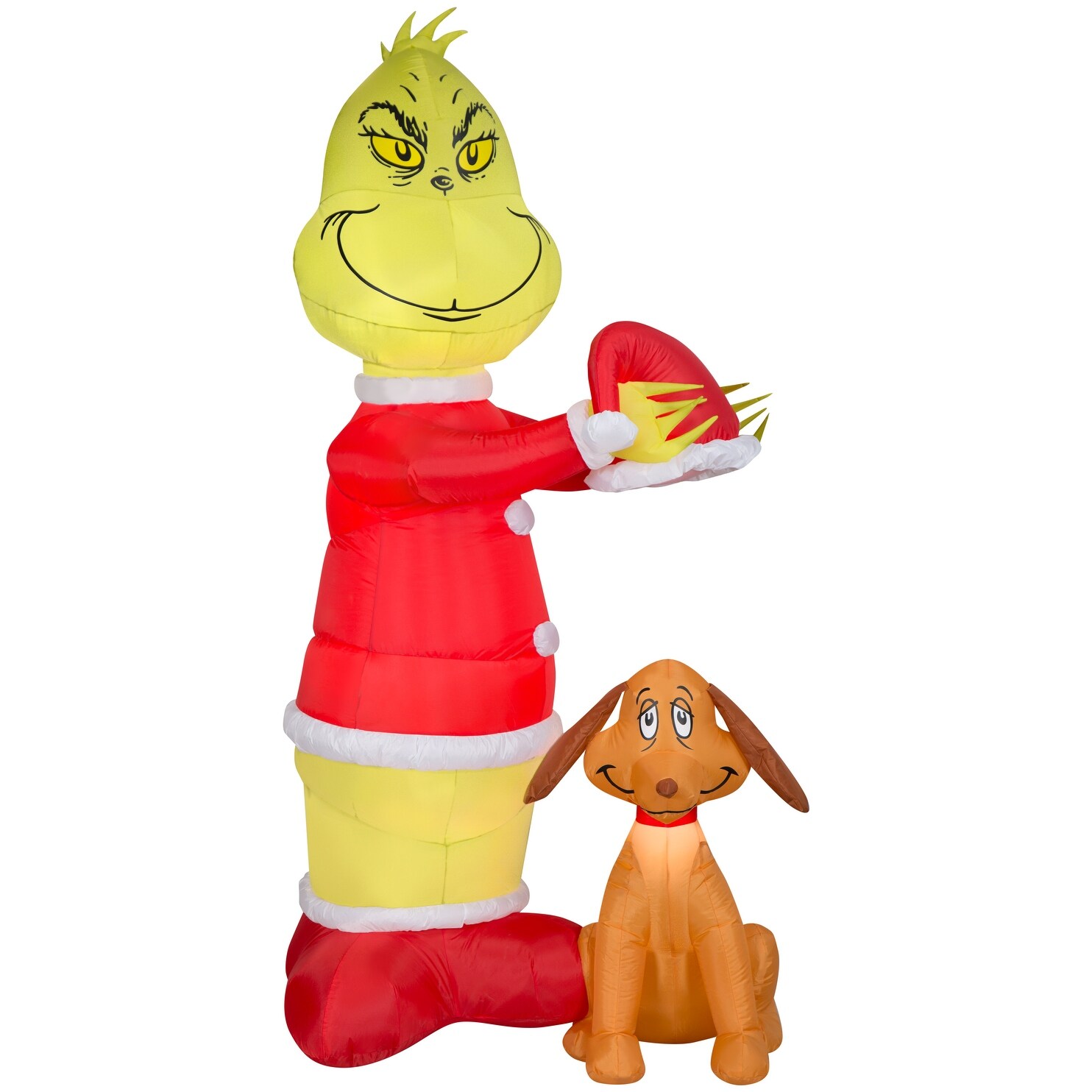 Animated Airblown-Grinch Putting Santa Hat on Max-Scene-Dr. Seuss - On Sale  - Bed Bath & Beyond - 36211151
