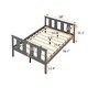 preview thumbnail 24 of 22, Full Size Classic Modern Design Wood Platform Bed Bed Frame with Footboard and Headboard