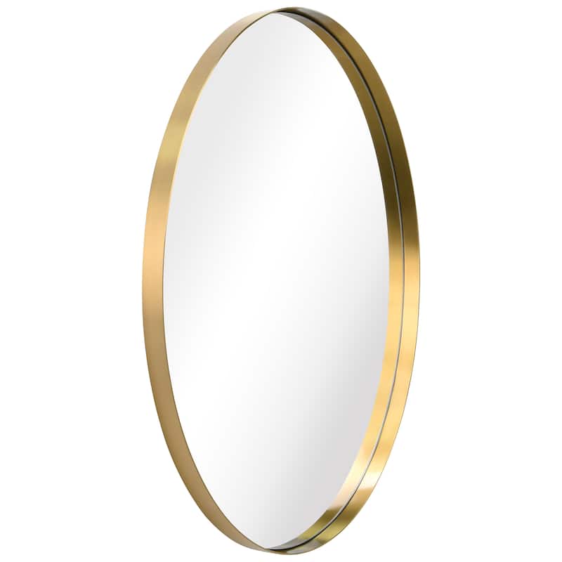 Ultra Stainless Steel Oval Wall Mirror- 24"x36"