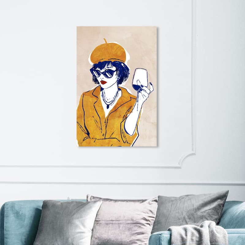 Wynwood Studio 'Afternoon Vibes' Fashion and Glam Wall Art Canvas Print Outfits - Yellow, White - 24 x 36