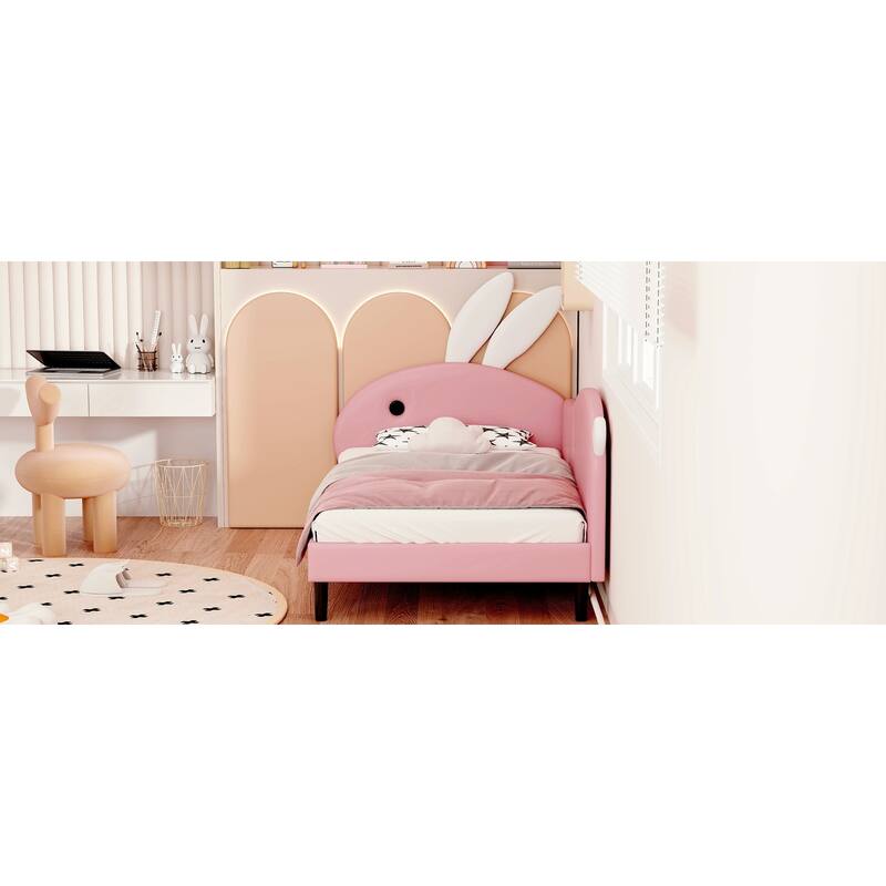 Twin size Upholstered Rabbit-Shape Daybed