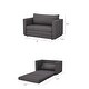preview thumbnail 5 of 8, Artdeco Home Afton Sleeper Loveseat Sofa