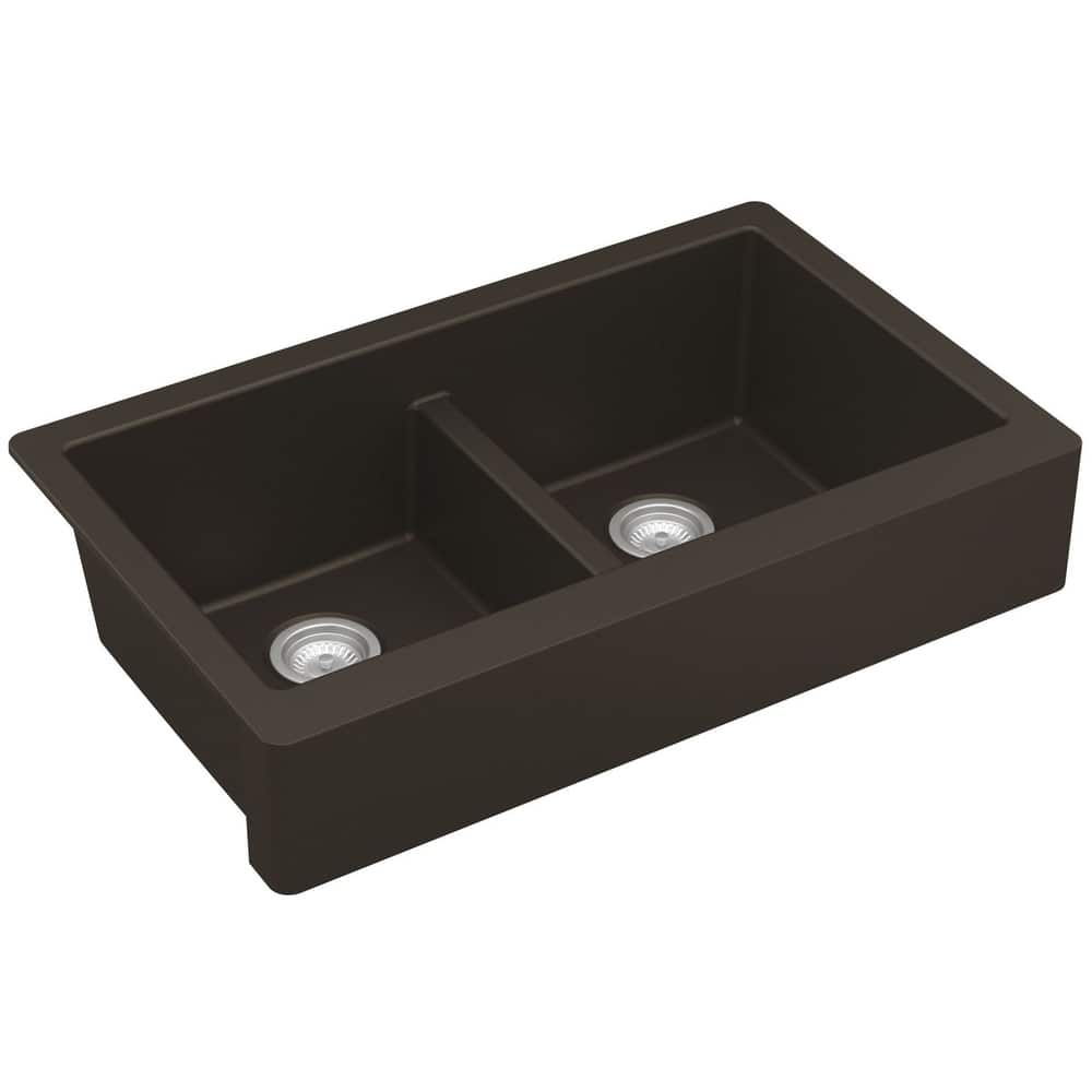 Karran USA QAR-750 Quartz QAR 34" Farmhouse Double Basin Quartz