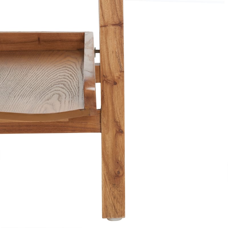 SAFAVIEH Ricca Distressed Ivory Leaning Etagere - 16.5" x 15" x 71.3" - 17Wx15Dx71H