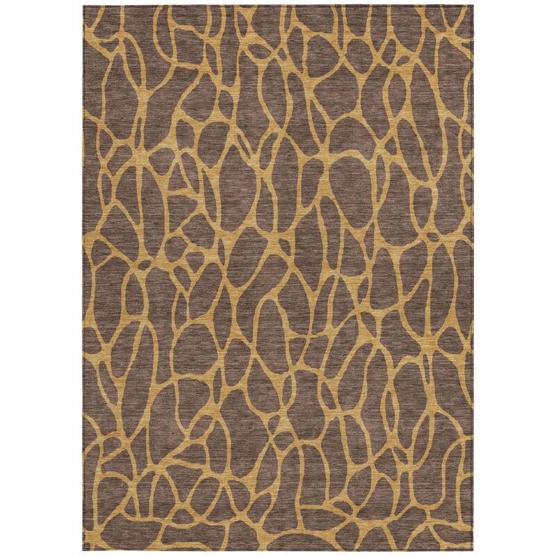 HomeRoots Geometric Transitional Rectangle Outdoor Rug