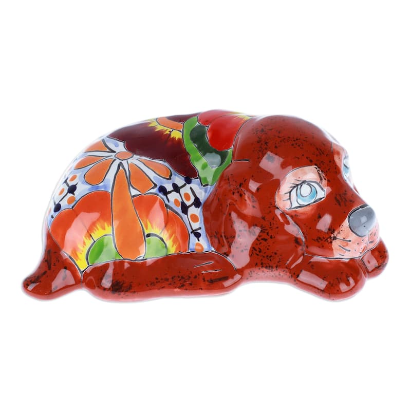 Novica Handmade Loyal Eyes Ceramic Sculpture