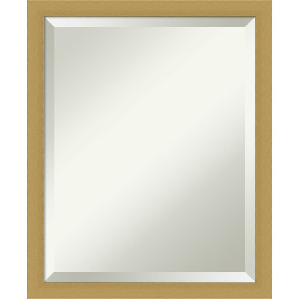 Beveled Wall Mirror - Grace Brushed Gold Narrow Frame