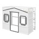 preview thumbnail 94 of 112, Solid Wood House Loft Bed With Ladder for Kids, Boys and Girls, Bedroom