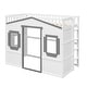 preview thumbnail 12 of 30, Twin Size House Loft Bed With Ladder and Guaranteed, Stability, White+Gray